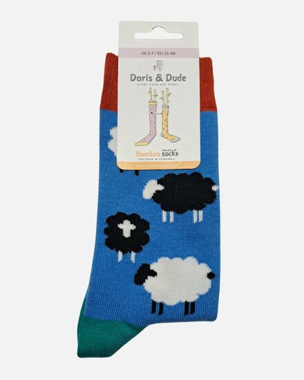 doris and dude sokken schapen blauw
