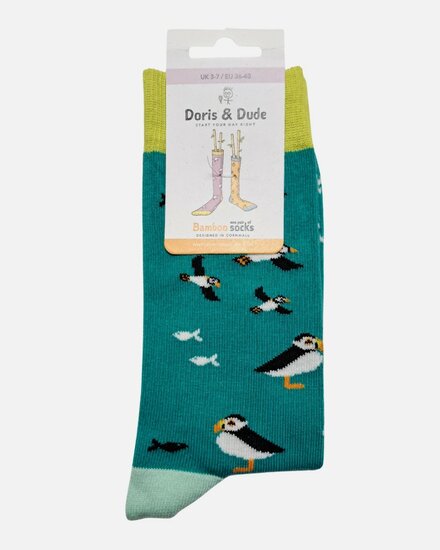 damessokken papegaaiduikers groen