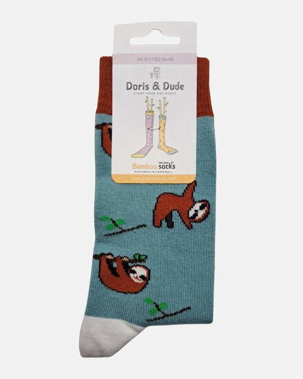 damessokken luiaards mintblauw