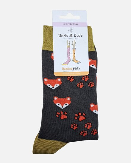 bamboe damessokken vossen bruin