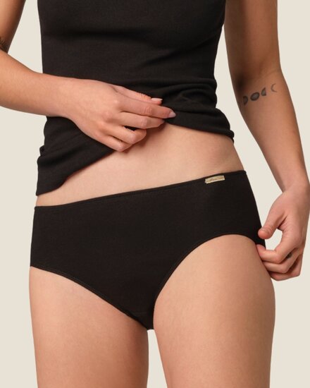 dames slip 100 katoen zwart