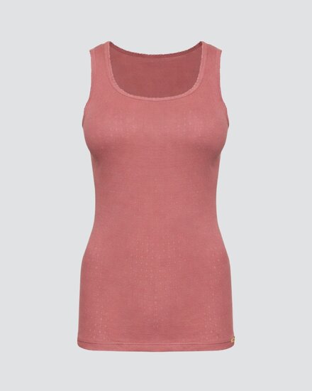 dames hemd brede bandjes old rose