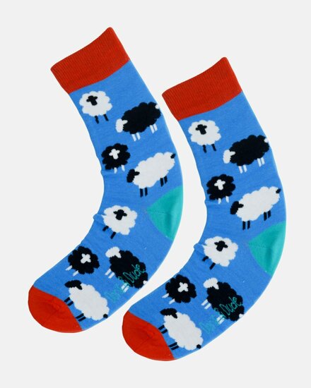 sokken schapen print blauw