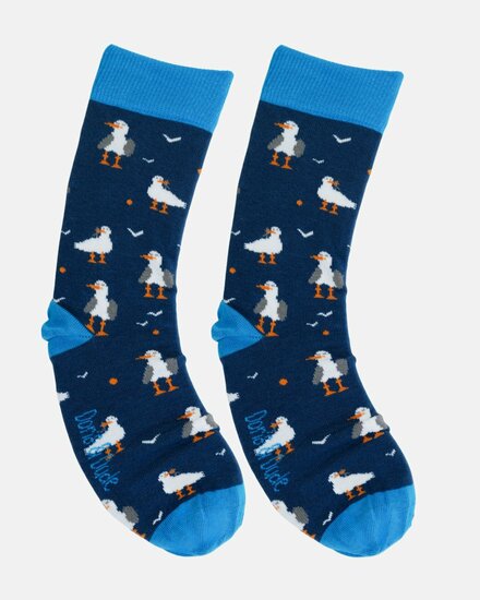 heren sokken meeuwen navy