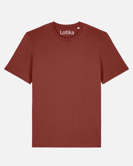 Lotika t-shirt bio katoen earth red