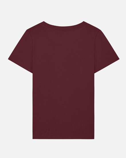 dames tshirt 100% katoen rood