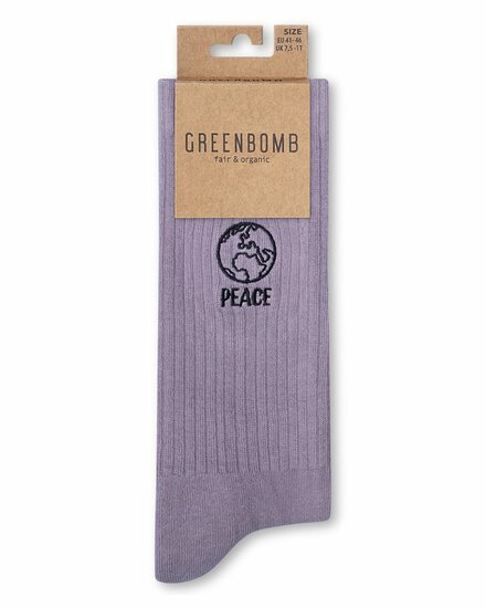 sokken peace lila