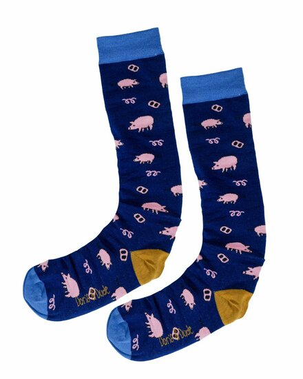 dames kniekousen navy