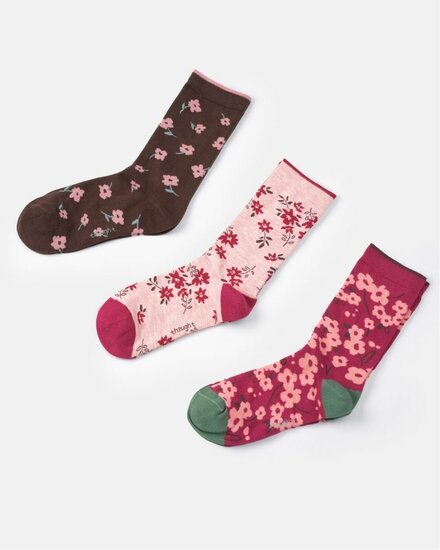 sokkenset met bloemenprints