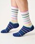 gestreepte damessokken wit blauw