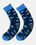 heren sokken haaien print navy