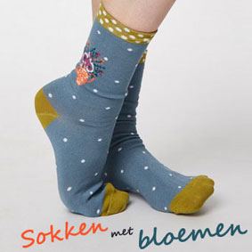 sokken met bloemen print