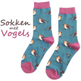 sokken met vogels erop