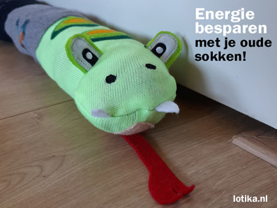 energie besparen met oude sokken