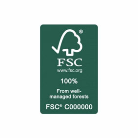 FSC 100 hout gecertificeerde bossen logo