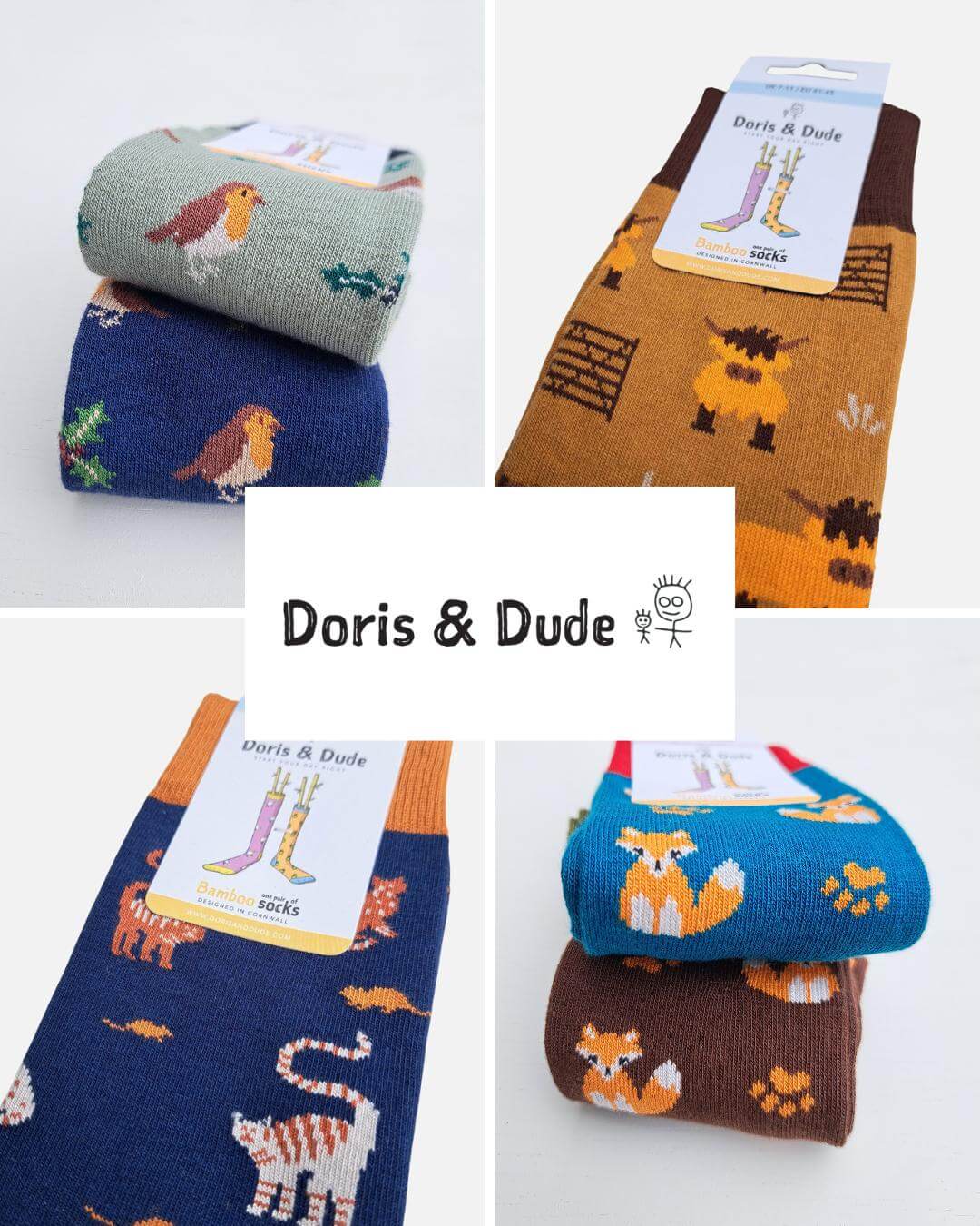 Doris & Dude - bamboe sokken met prints