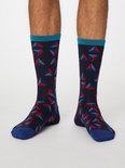 Bamboe herensokken geometrico navy