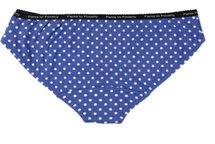 Sale Dames slip blauw met witte bolletjes maat L