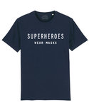 Superheroes wear masks T-shirt heren navy