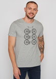 Greenbomb T-shirt bike trio heather grey