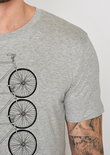 Greenbomb T-shirt bike trio heather grey