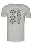Greenbomb T-shirt bike trio heather grey