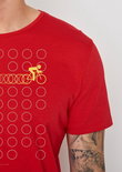 Greenbomb T-shirt bike rings tango red