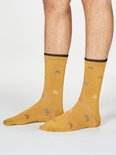 Bamboe sokken heren fiets Fergus - amber yellow