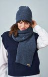 Beanie wol ink blue
