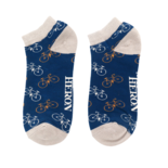 Bamboe sneakersokken fietsen heren - blauw