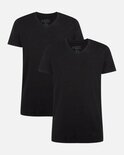 Bamboe T-Shirt v-hals Velo 2-pack – zwart