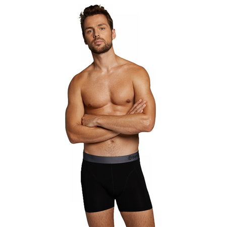 Bamboe boxershorts Levi 2 pack zwart - grijs maat XXL - sale
