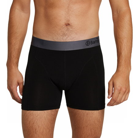 Bamboe boxershorts Levi 2 pack zwart - grijs maat XXL - sale
