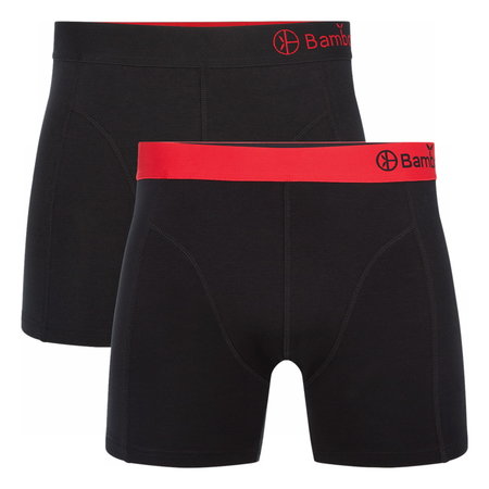 Bamboe boxershorts Levi 2-pack rood - zwart