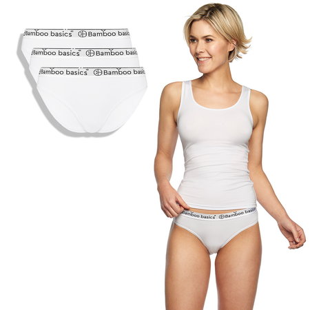 Bamboe slips Yara 3-pack - wit