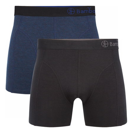 Bamboe boxershorts Levi 2 pack navy - zwart
