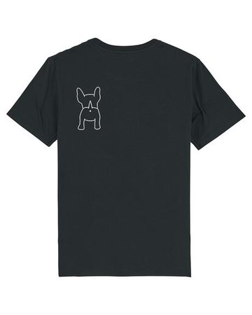 Duurzaam zwart T shirt heren met dog print