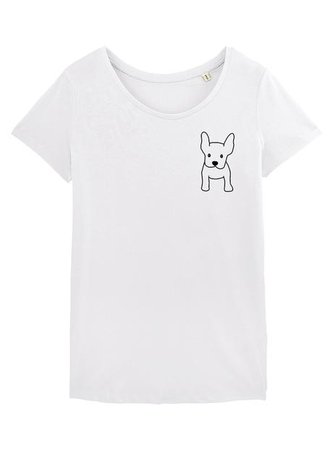 Bio-katoenen T shirt met hond maat L