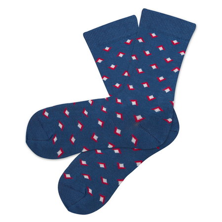 Bio katoenen sokken diamond navy