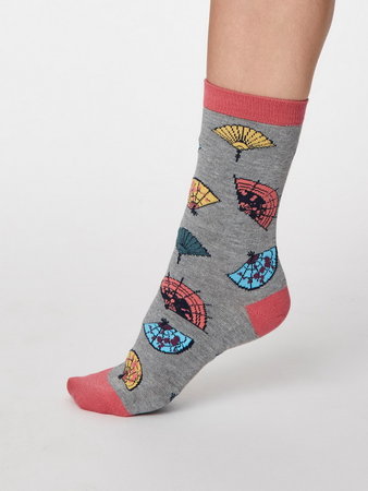 Bamboe sokken Fan mid grey