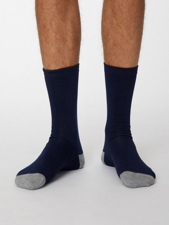 Bamboes heren sokken solid Jack - navy