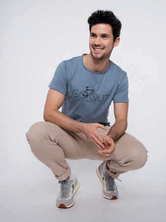Heren t shirt go out blue