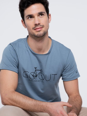 Heren t shirt go out blue