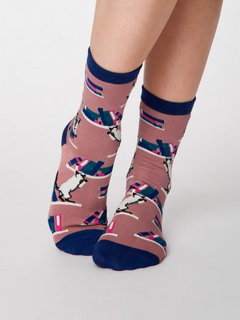 Bamboe sokken Gatto cat rose pink