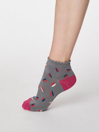 bamboe dames enkelsokken Sallie pebble grey