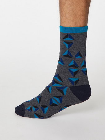 Bamboe herensokken geometrico grey