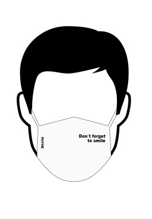 Mondmasker wit met tekst