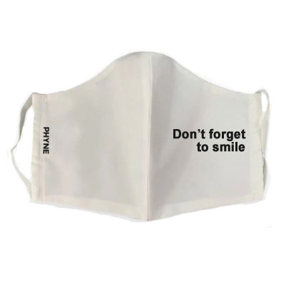 Mondmasker wit met tekst