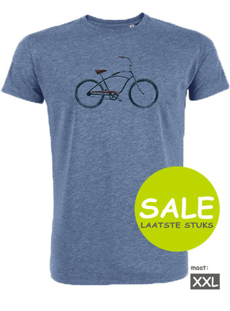Duurzaam T shirt beach cruiser blauw maat XXL