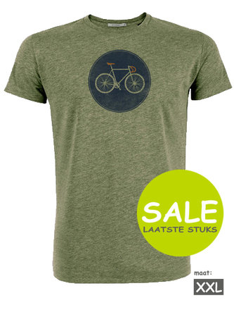 Sale Duurzaam T shirt khaki groen bike shield maat XXL